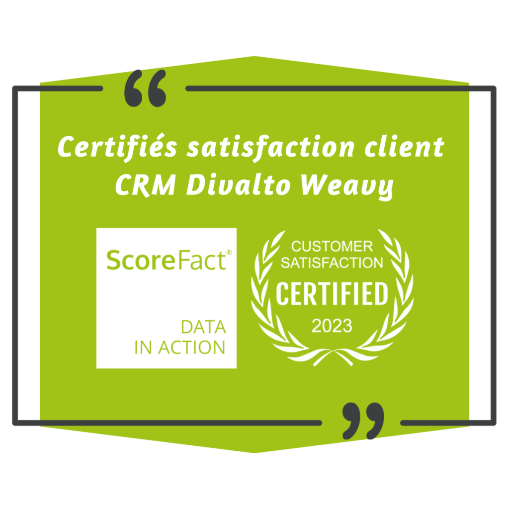AZNETWORK - Certification scorefact Divalto Weavy CRM